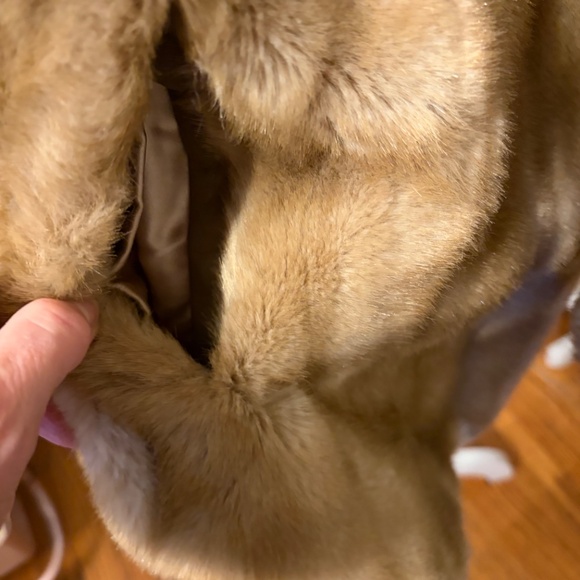 Vintage Faux Fur Brown Mink Button Jacket Coat Small - Picture 15 of 15